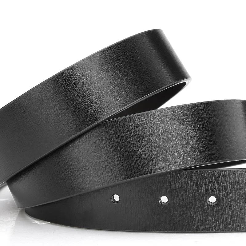 Nouveaux hommes ceintures en cuir PU ceintures Double face hommes mode sans boucle ceintures de haut