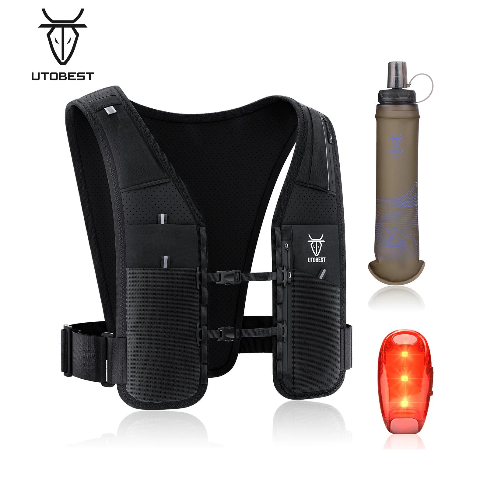 Gilet hydratation UTOBEST UTR113 réfléchissant - Sac d'hydratation avec support téléphone pour cyclisme et randonnée