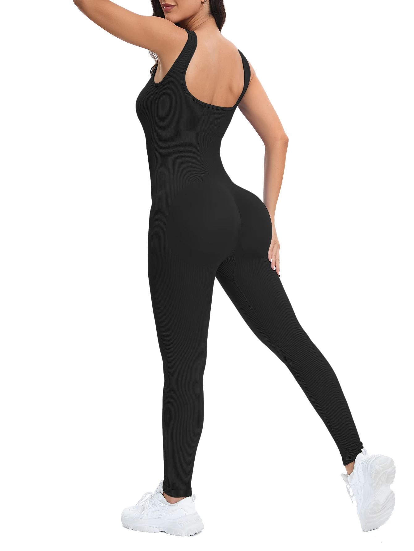 Combinaisons Shapewear pour femmes, soutien-gorge intégré, moulante, col carré, sans manches, barbot