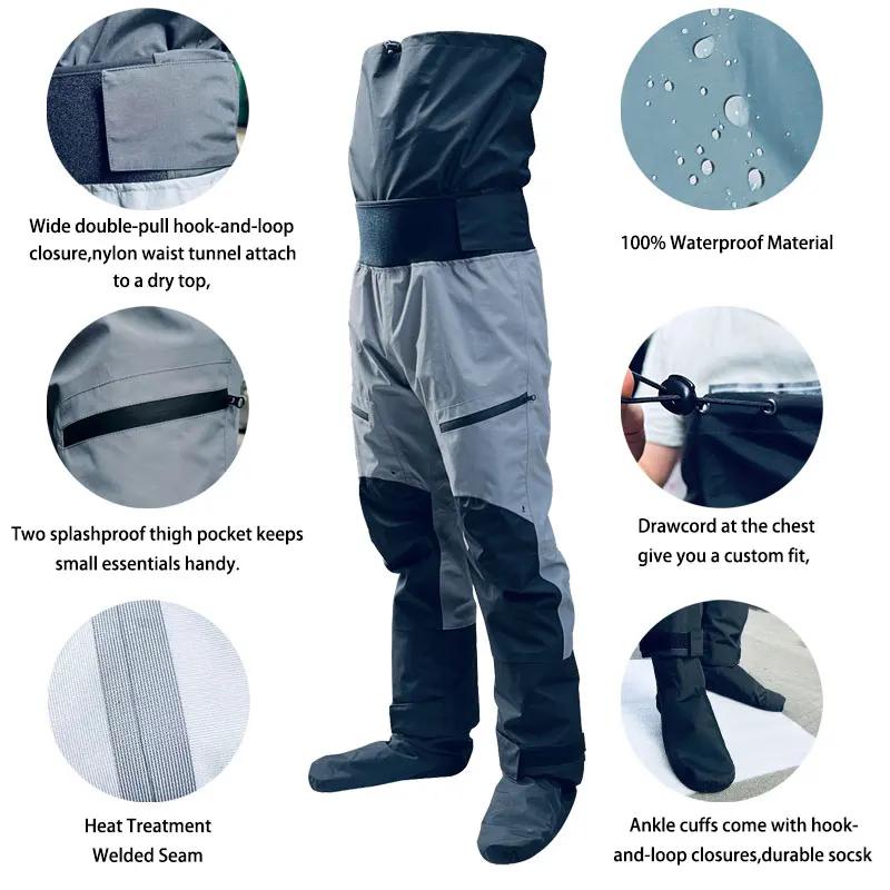 Pantalon de pataugeoire imperméable hommes femmes - Vêtements secs kayak rafting bateau