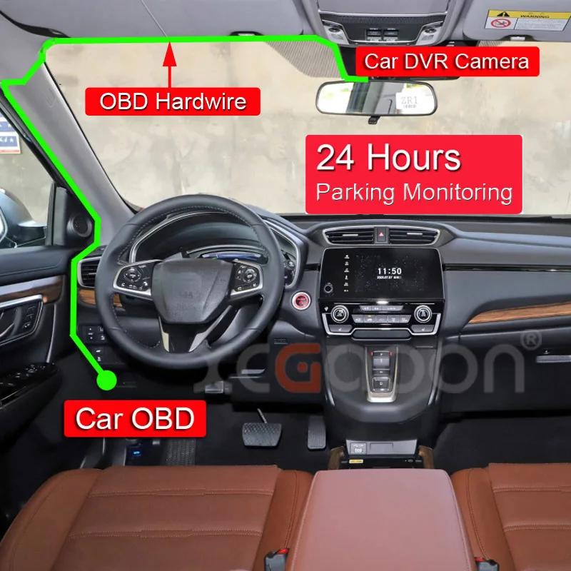 24 heures Mini Mico Ports USB 5V 3A câble de Charge de voiture cordon dur OBD 3.5 mètres avec interr
