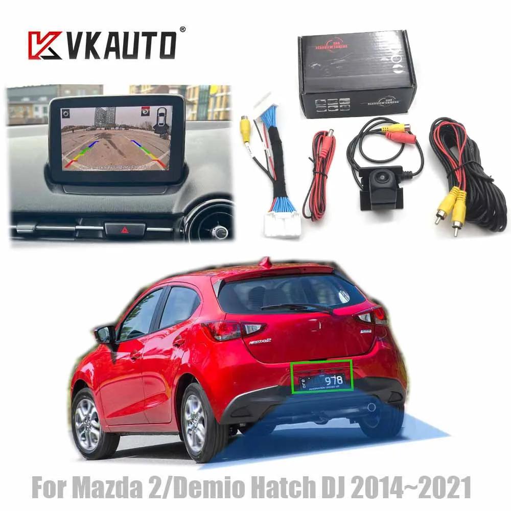 VKAUTO pour Mazda 2 Demio DJ hayon 2015 ~ 2025 caméra de recul oeil de poisson fonctionne avec l'ada