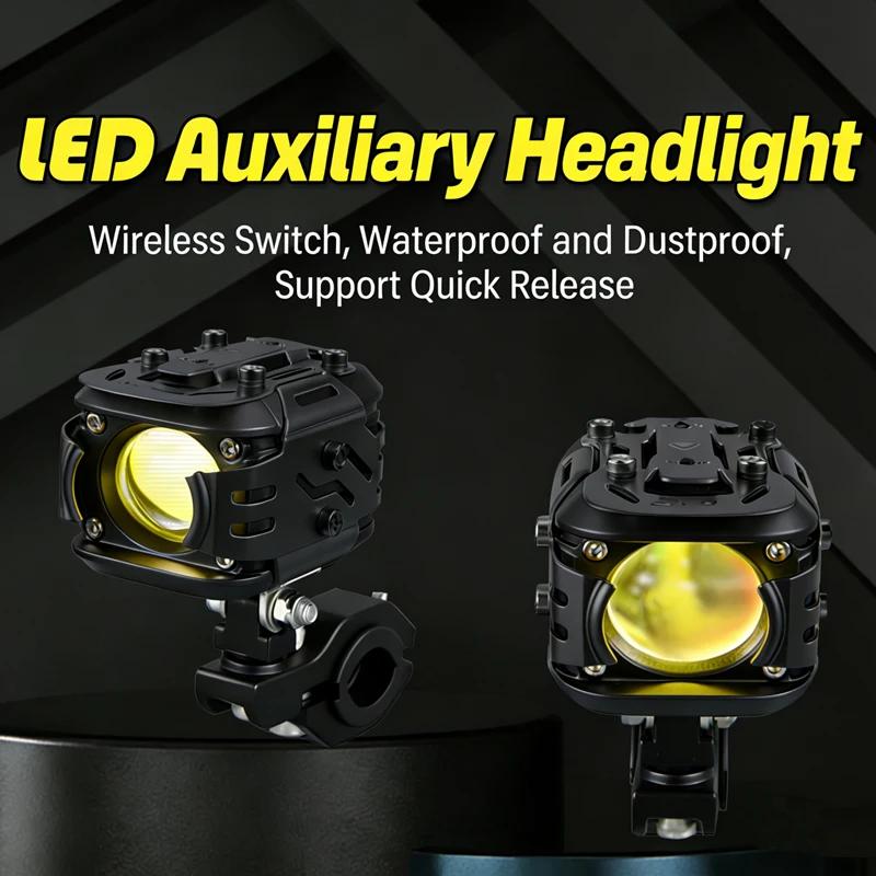 Commutateur sans fil J01/J03, projecteur auxiliaire avant de moto, 7200 lumens, perles LED pour véhi