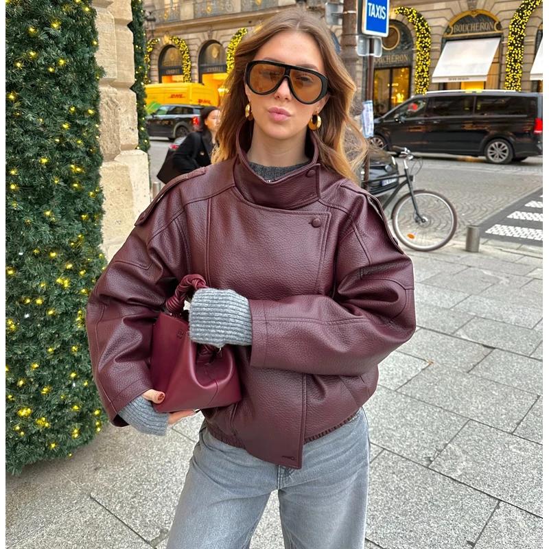 MUJER Faux cuir Bomber vestes pour femmes mode coupe-vent veste femme chaud hiver femmes manteau vêt