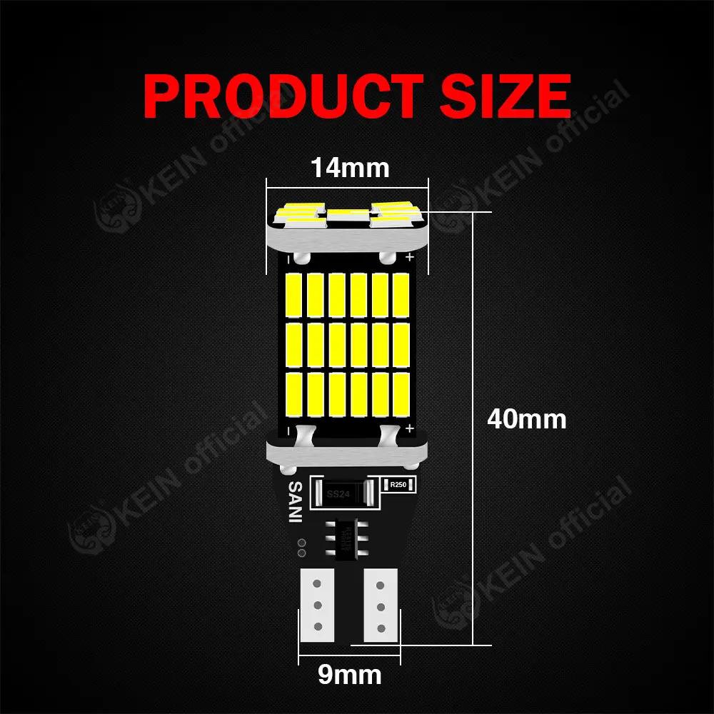 Ellin-Ampoule LED T15 W16W P21W 1156 1157 BA15S BAY15D T20 7440 7443 W21W 45SMD, enquêter de voiture