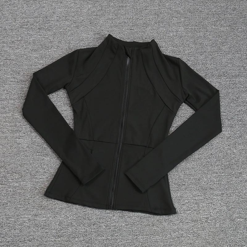 Manteau sport femmes slim manches longues - Chemise yoga course rapide Pilates fitness vêtements