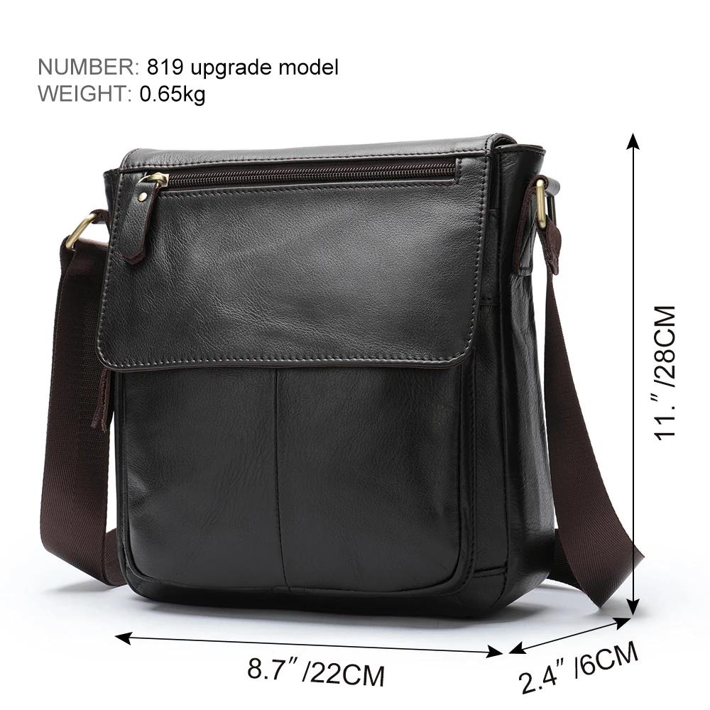 WESTAL sacs pour hommes en cuir véritable sac de messager bandoulière sacs à bandoulière pour homme