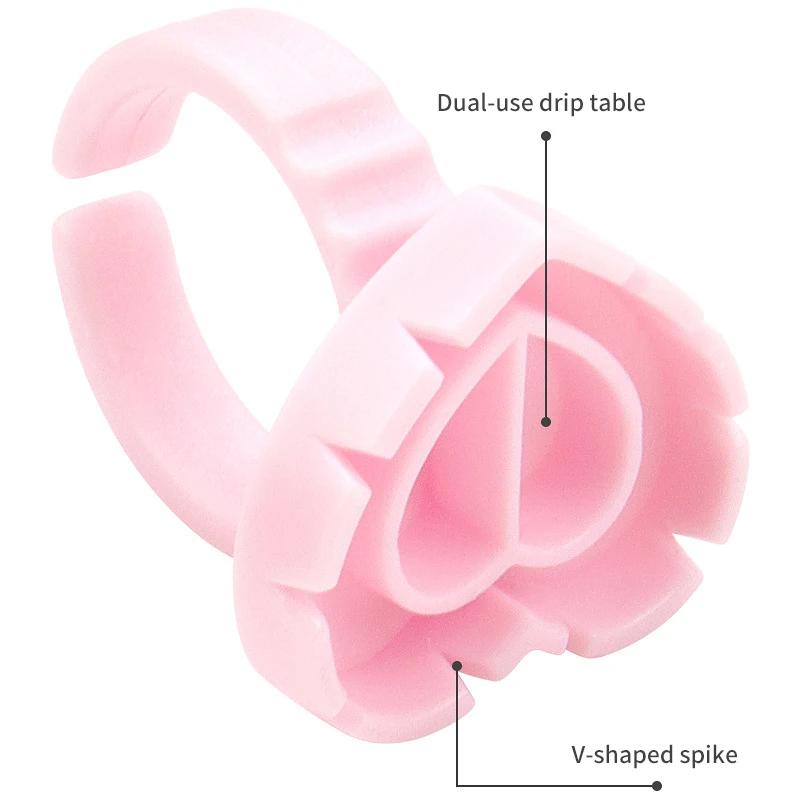 50/100 pièces en gros jetable cils colle ventilateur tasse anneaux support conteneur tatouage Pigmen