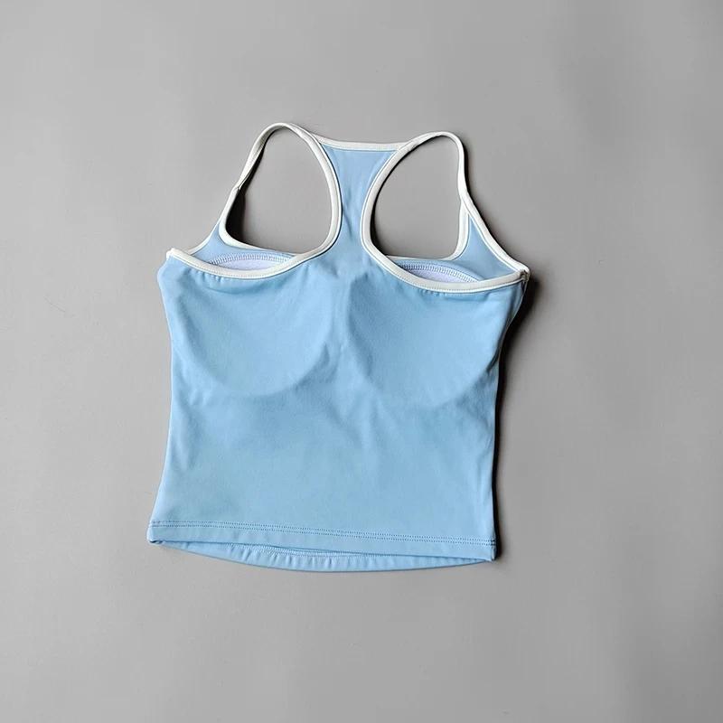 Débardeur Pilates pour femmes, soutien-gorge de sport Push-Up, ajouré, respirant, Fitness, gilet de 