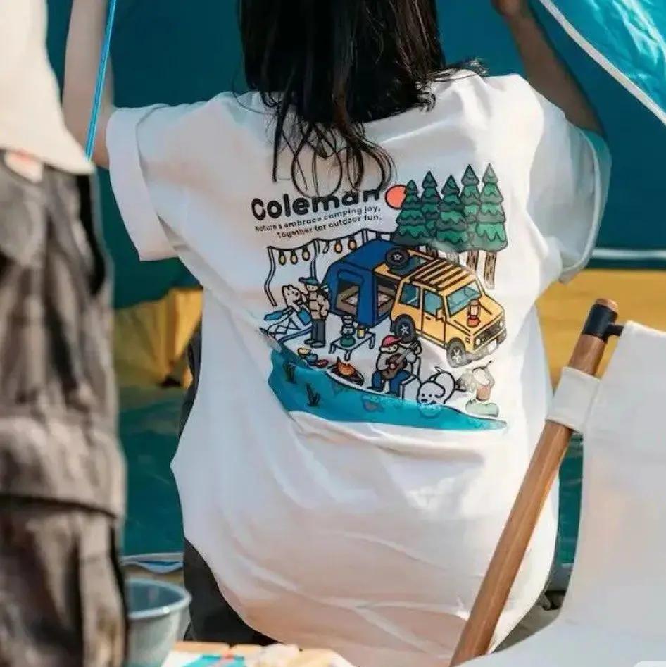 Marque coréenne haut de gamme Coleman – Nouvelle collection été 2026 – T-shirt unisexe à col rond et
