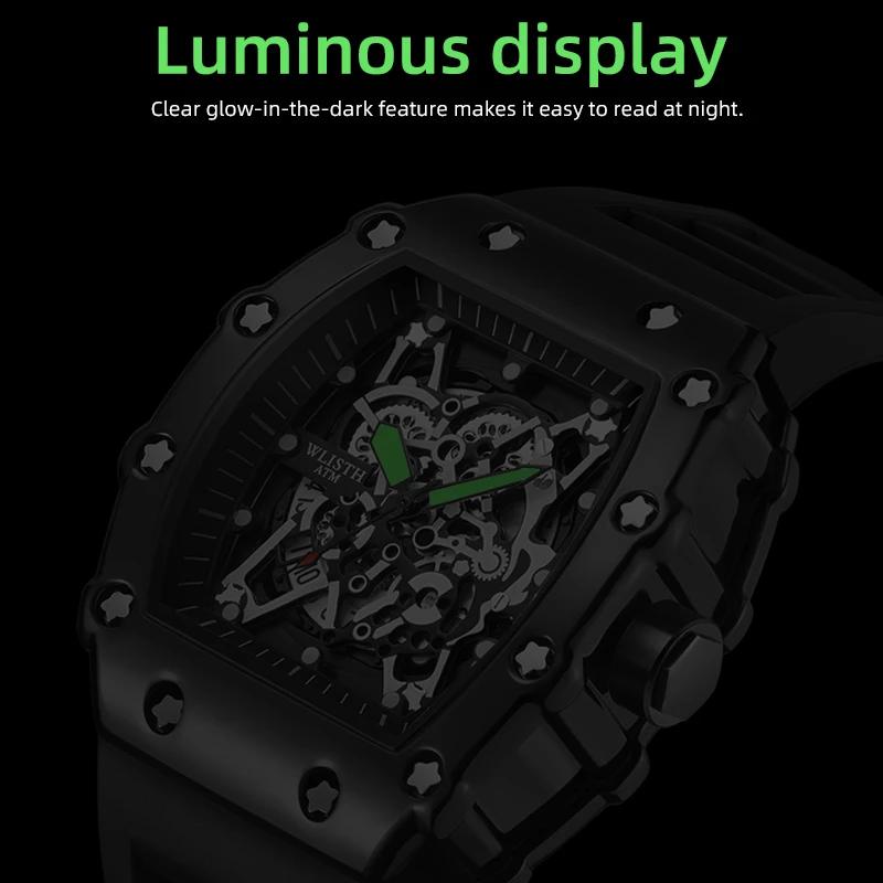 Montre de commerce extérieur grand cadran pour hommes Quartz étanche Sport carré montre lumineuse po