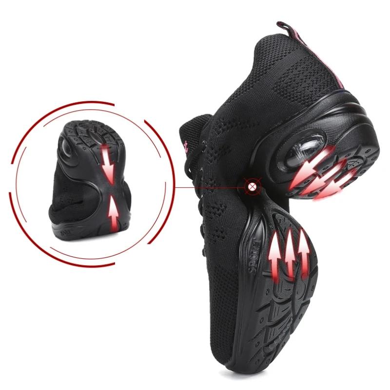 Chaussures de danse modernes pour femmes, baskets en maille respirante pour femmes, chaussures de ja