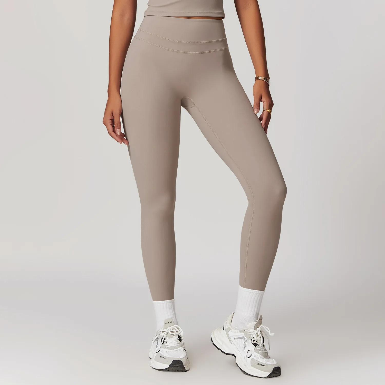 JUREN-Pantalon de yoga respirant pour femme, leggings de fitness, pantalon de course et de cyclisme,
