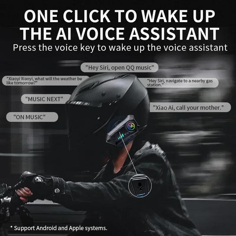 Y10 casque de moto casque Bluetooth 1000Mah réduction du bruit sans fil mains libres étanche moto éc
