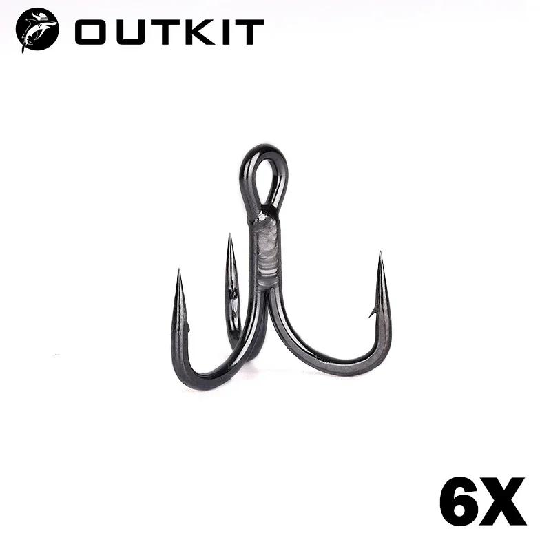 OUTKIT 10 pièces 6x crochet triple rond Super tranchant solide antirouille acier à haute teneur en c