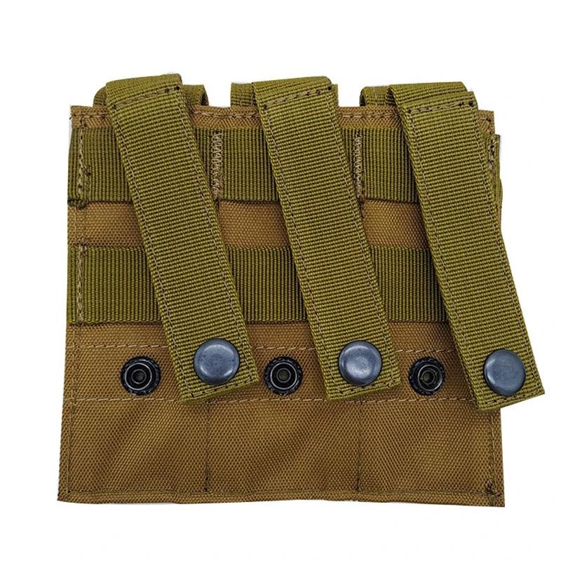 Pochette tactique Molle pour pistolet Triple, étui d'extérieur ouvert simple Double 9mm pour magazin
