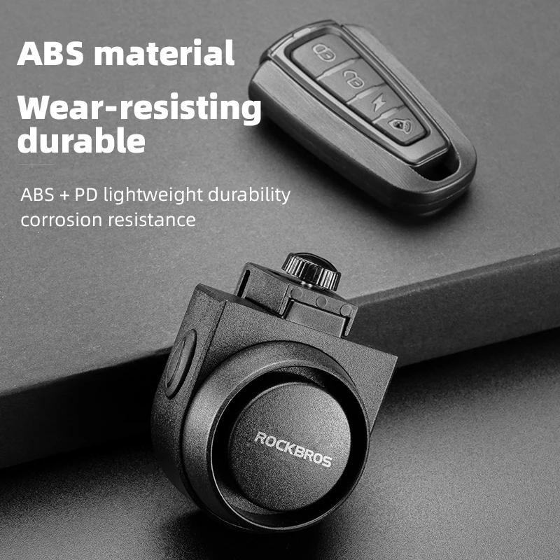 ROCKBROS-Sonnette électrique de type C pour vélo, klaxon antivol, télécommande sans fil, IPX5, insta