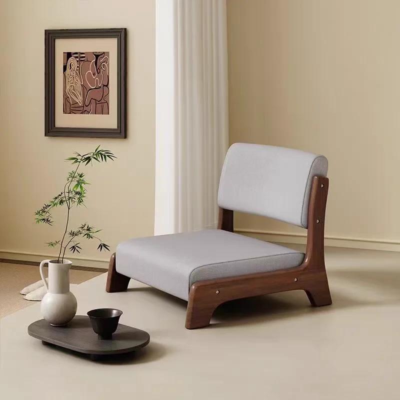 Dossier de chaise de sol en bois massif, siège Tatami pour lit et rebord de fenêtre, chaise longue s