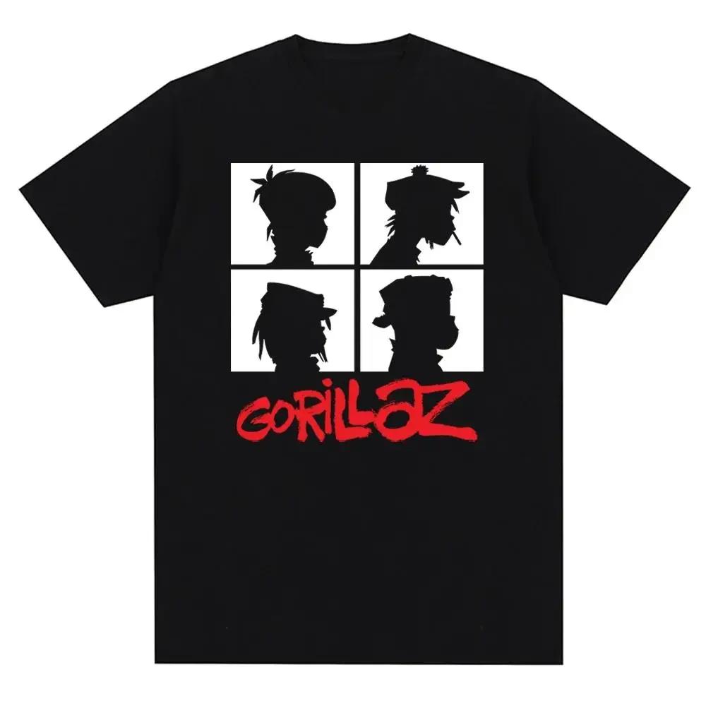 Groupe de musique Gorillazs Punk Rock imprimé t-shirt années 90 décontracté mode manches courtes gra
