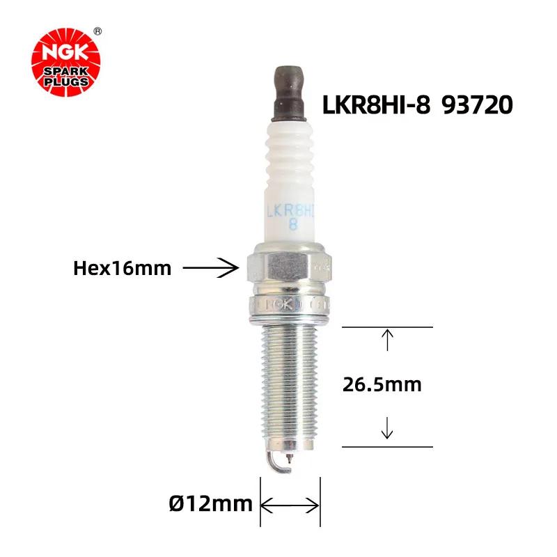 Bougie d'allumage NGK Iridium Gold LKR8HI-8 93720 convient pour Emgrand GL Vision SUV 1.3T(4 pièces)