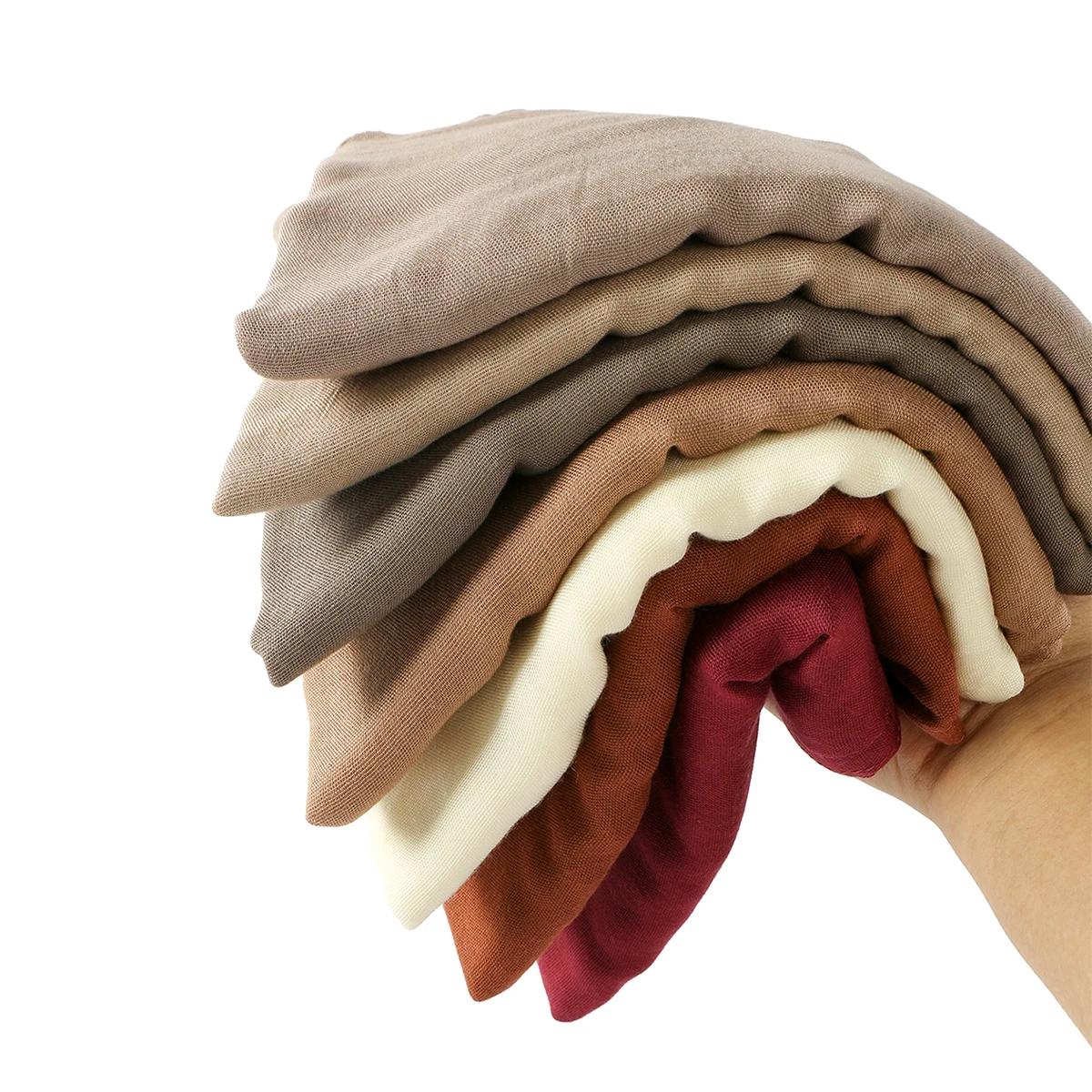 185*75 cm musulman Modal Hijab rayonne coton châles pour femmes mince plaine écharpe grande taille f