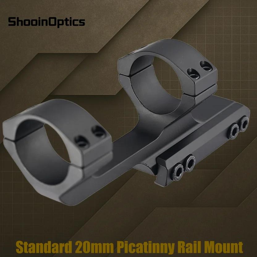 Support de lunette de visée Shooin Optics 30 mm, monobloc, cantilever, avec rail Picatinny de 20 mm,