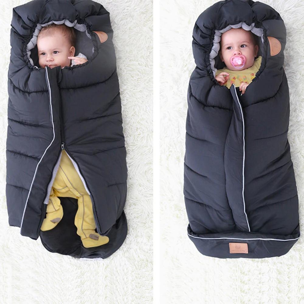 Enveloppe de nouveau-né pour poussette d'hiver, sacs de couchage pour bébé, repose-pieds pour enfant