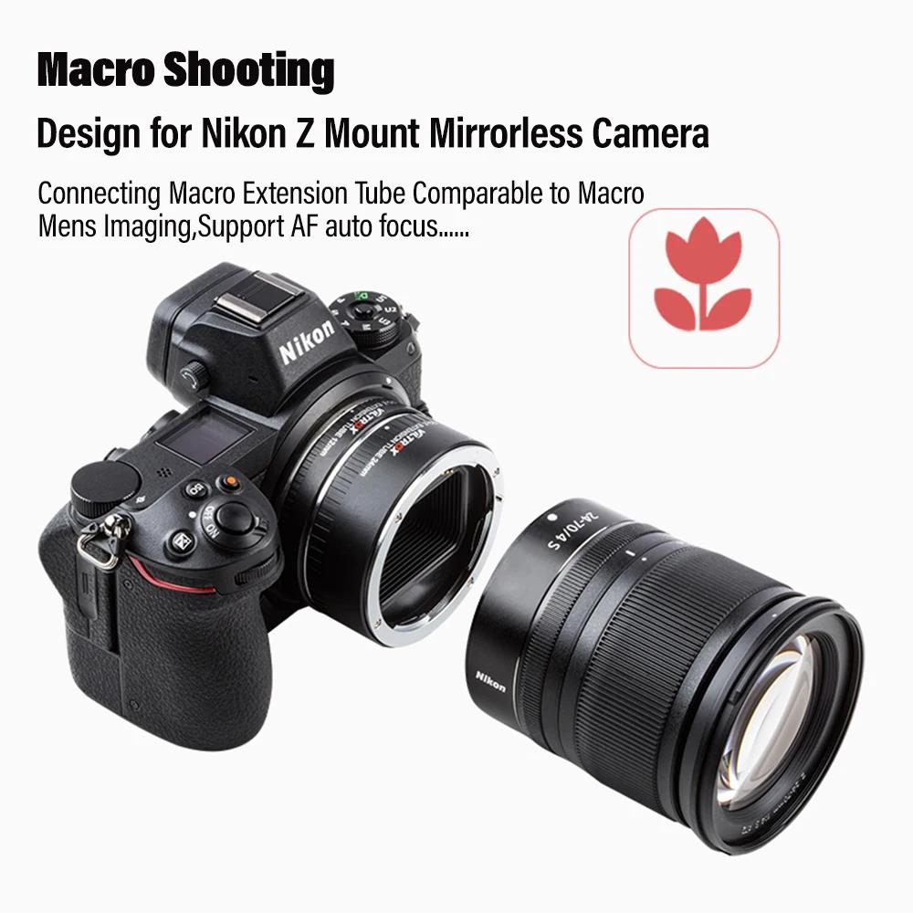 Viltrox DG-Z Nikon Z Auto Focus Tains Macro Extension Tube Adaptateur d'objectif pour Nikon Z Mount 