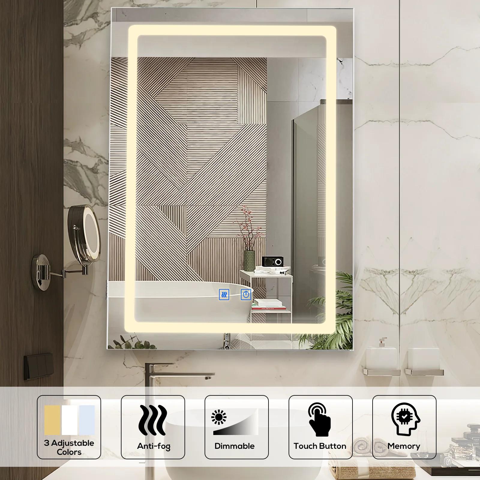 VOWNER HOMedicine-armoire avec lumières LED et miroir, avec étagère réglable, dél'offre buage, mode 