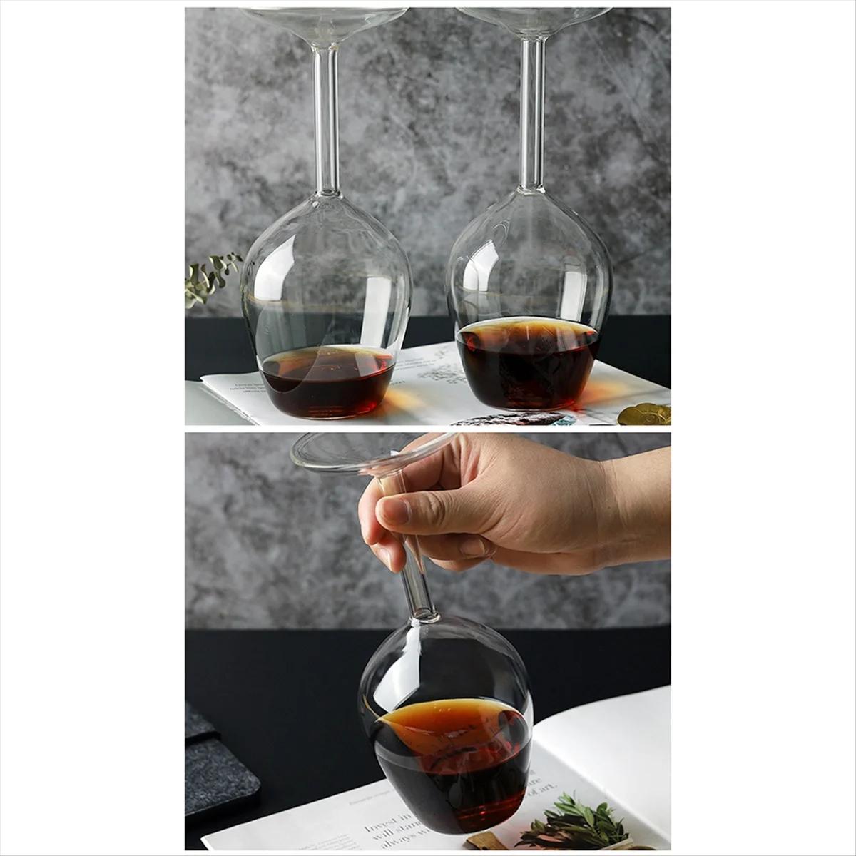 Verres à vin à tige longue à l'envers, Verres à vin à tige unique funky