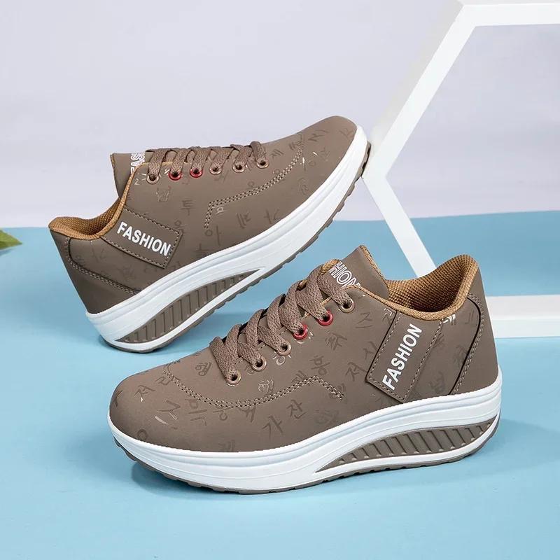 Femmes en plein air fond épais balançoire chaussures décontractées plate-forme de mode grand 42 fond