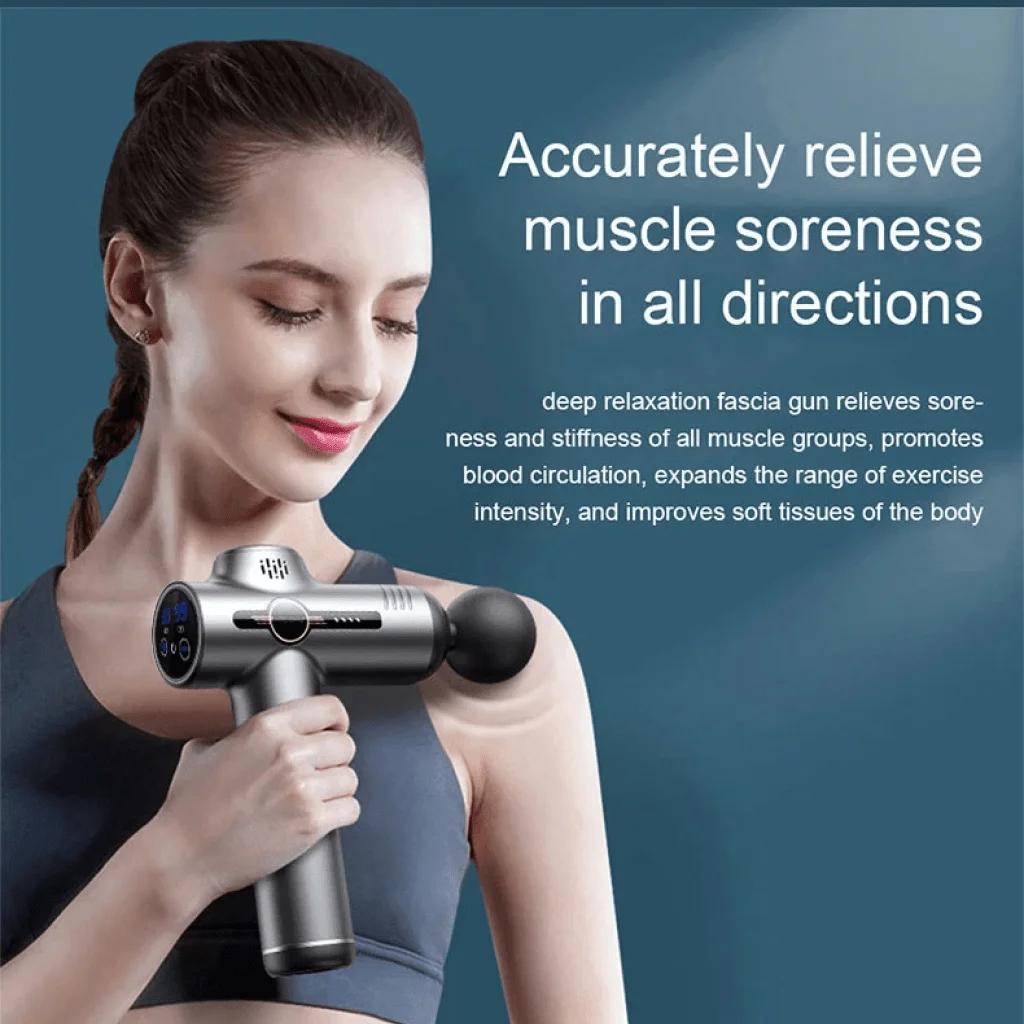 Pistolet de Massage électrique à 99 niveaux, appareil de relaxation musculaire profond, équipement d