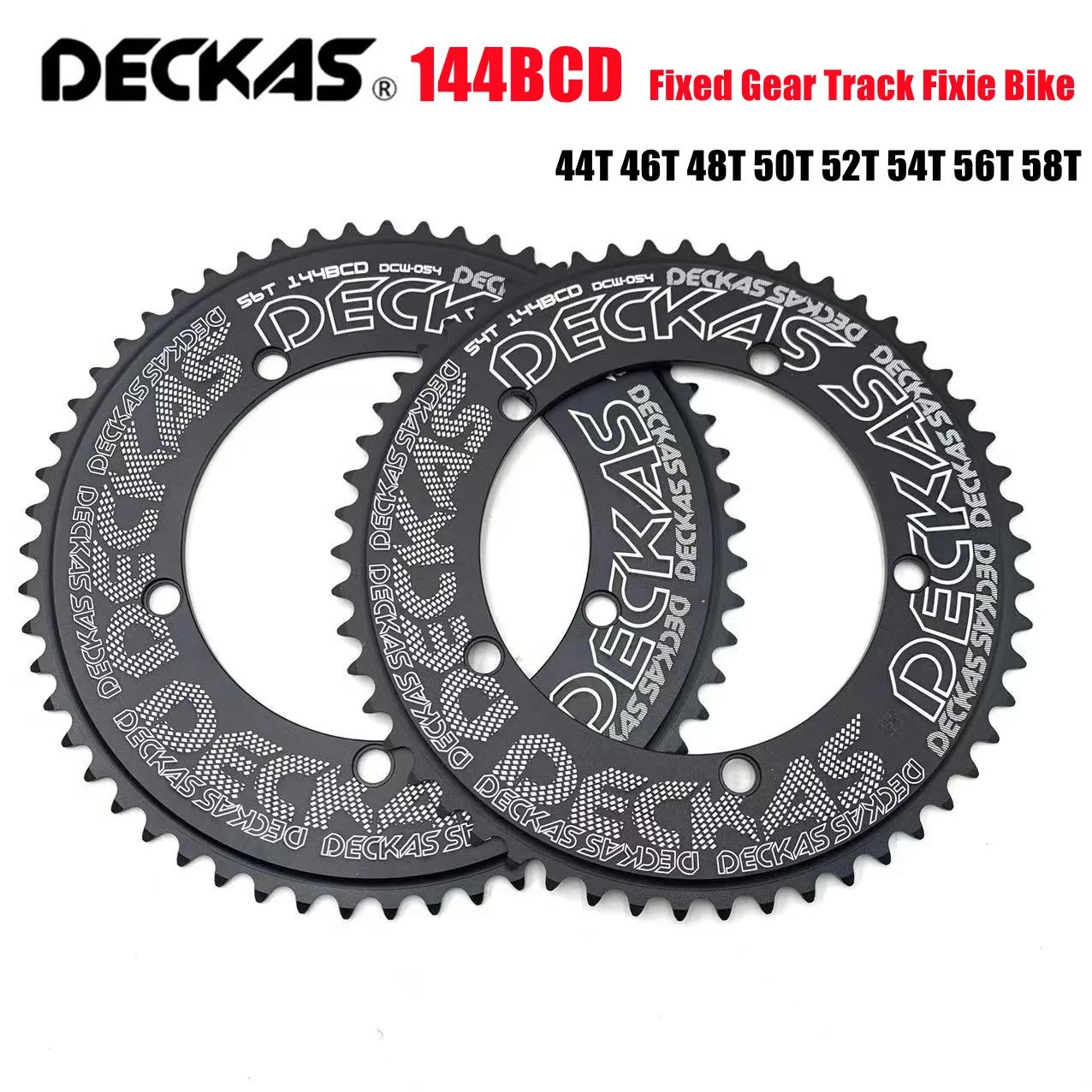 Deckas 144BCD engrenage fixe fixie anneau de chaîne rond vélo de piste 44T-58T dent 144 bcd roue d'e