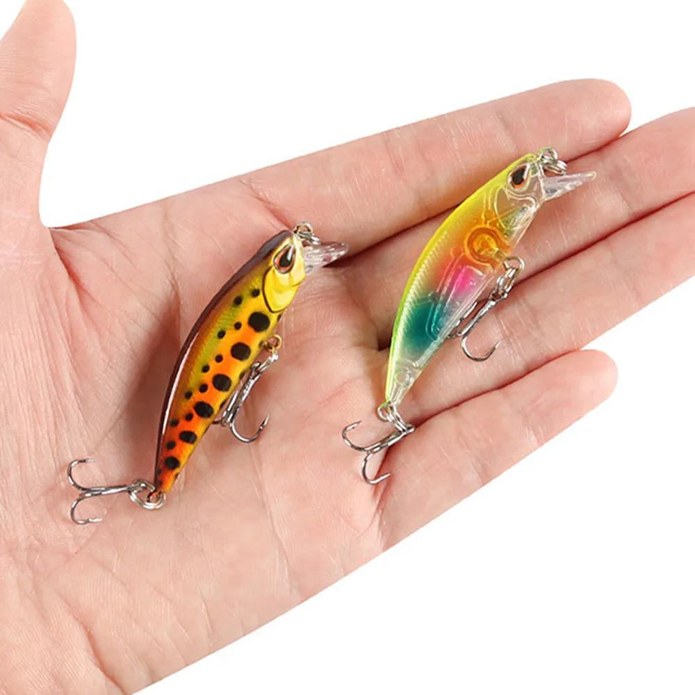 Mini leurres de pêche coulants Minnow Wobblers, appâts artificiels en plastique dur pour truite, Jer