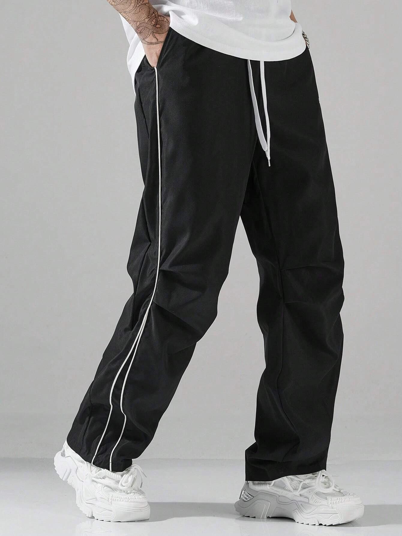 Pantalon de Surintendant Décontracté Respirant pour Homme, Couleur Unie, Droit, à la Mode, Streetwea
