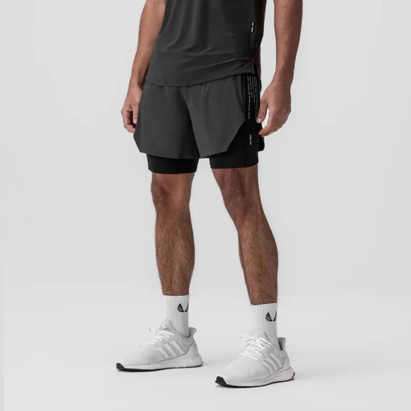 Pantalon de sport à séchage rapide pour hommes, Short élastique à Double pont, pour course à pied, G