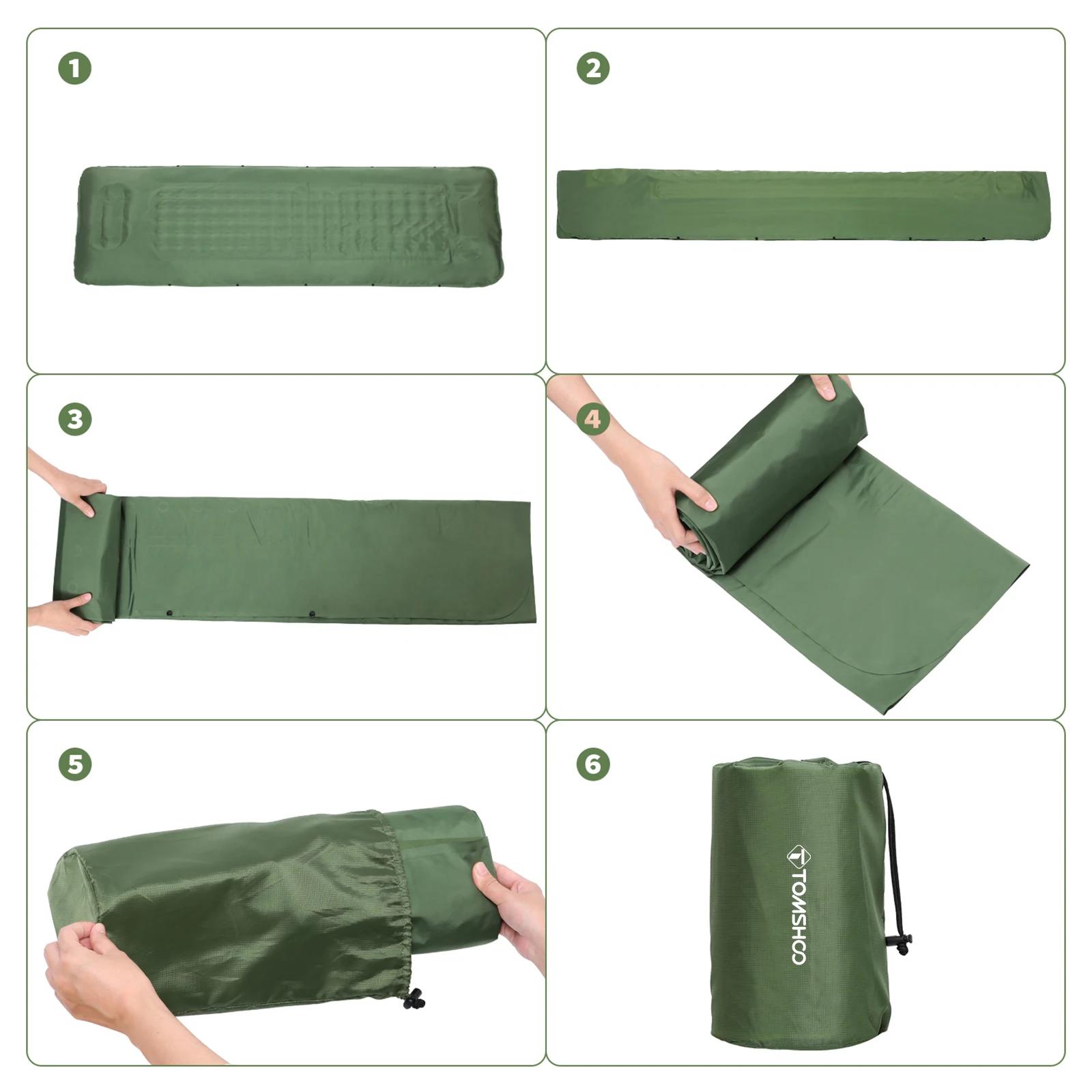 Tomshoo – matelas de couchage gonflable Extra épais de 4 pouces, matelas pneumatique auto-gonflant a