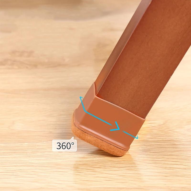 8 pièces chaise jambe pied coussin de protection Rectangle meubles caoutchouc pieds coussinets Table