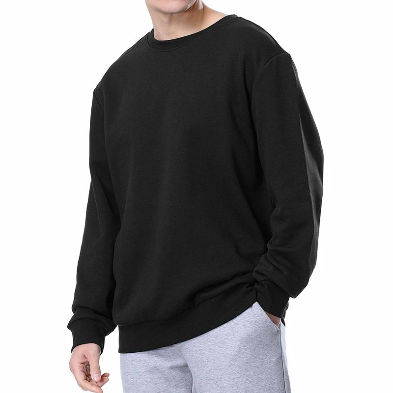 Sweat-shirt basique col rond homme et femme - Pull chaud doublé polaire printemps-automne