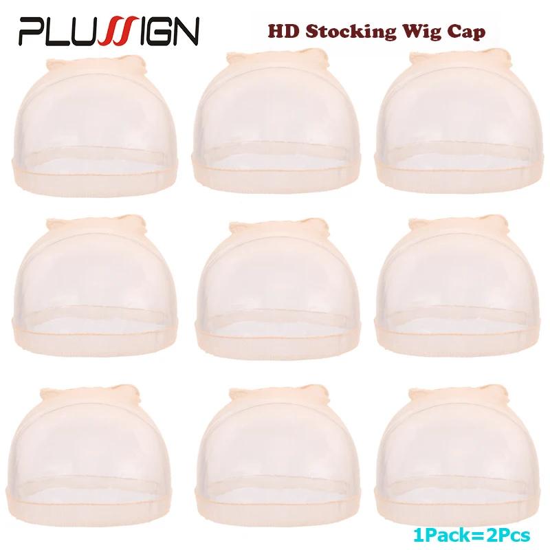 Plussign 12 pièces Hd bonnet de perruque pour faire du Style de cheveux naturels bonnets de perruque