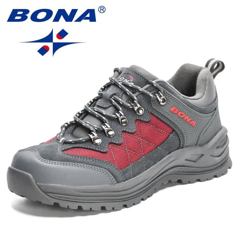 BONA-Chaussures de randonnée pour homme, baskets de trekking, de marche, de pêche, de camping, de jo