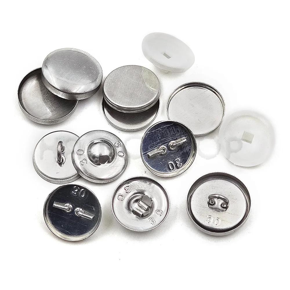 100 pièces ensembles/lot #16-60 bricolage boutons en tissu faits à la main forme de pain rond tissu 