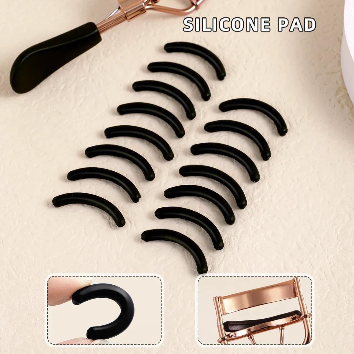 avec 15 coussinets en silicone et recourbe-cils en acier inoxydable, recourbe-cils portable, utilisé