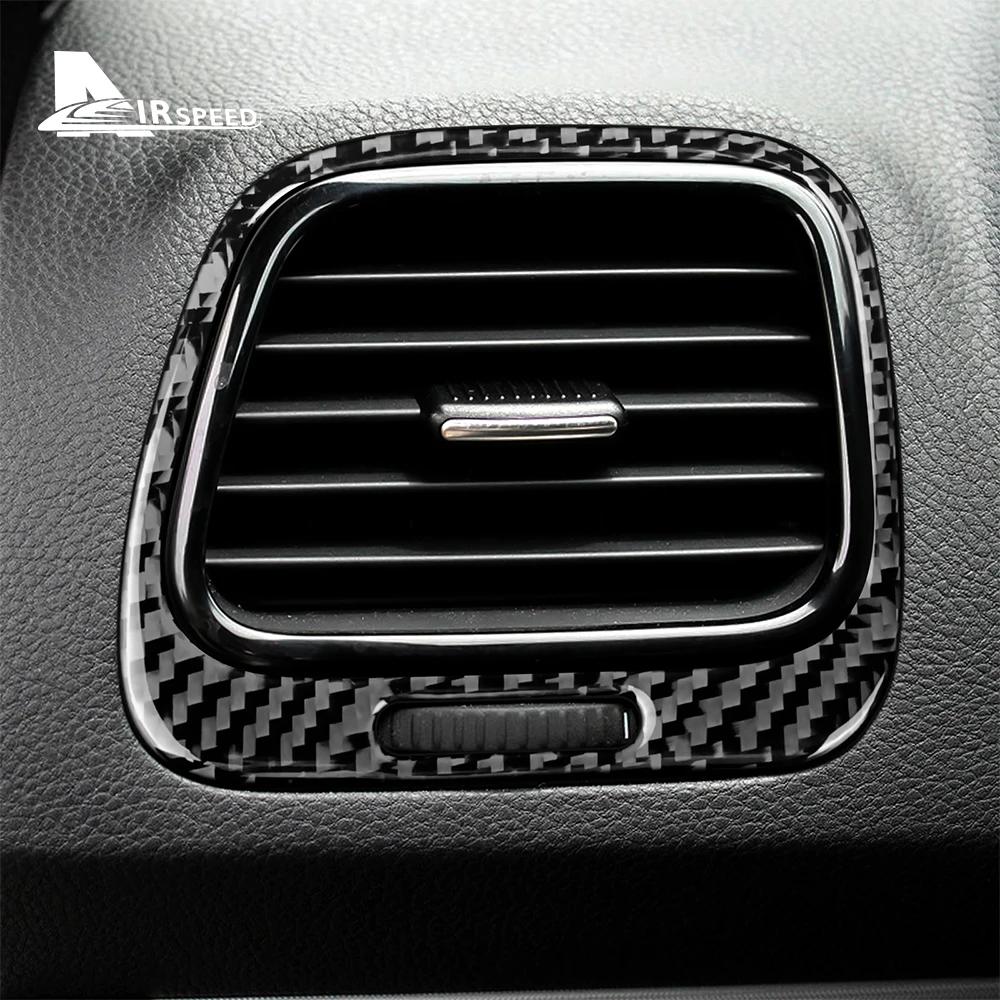 Autocollant de ventilation de sortie ca de voiture, en Fiber de carbone véritable et souple, pour Vo