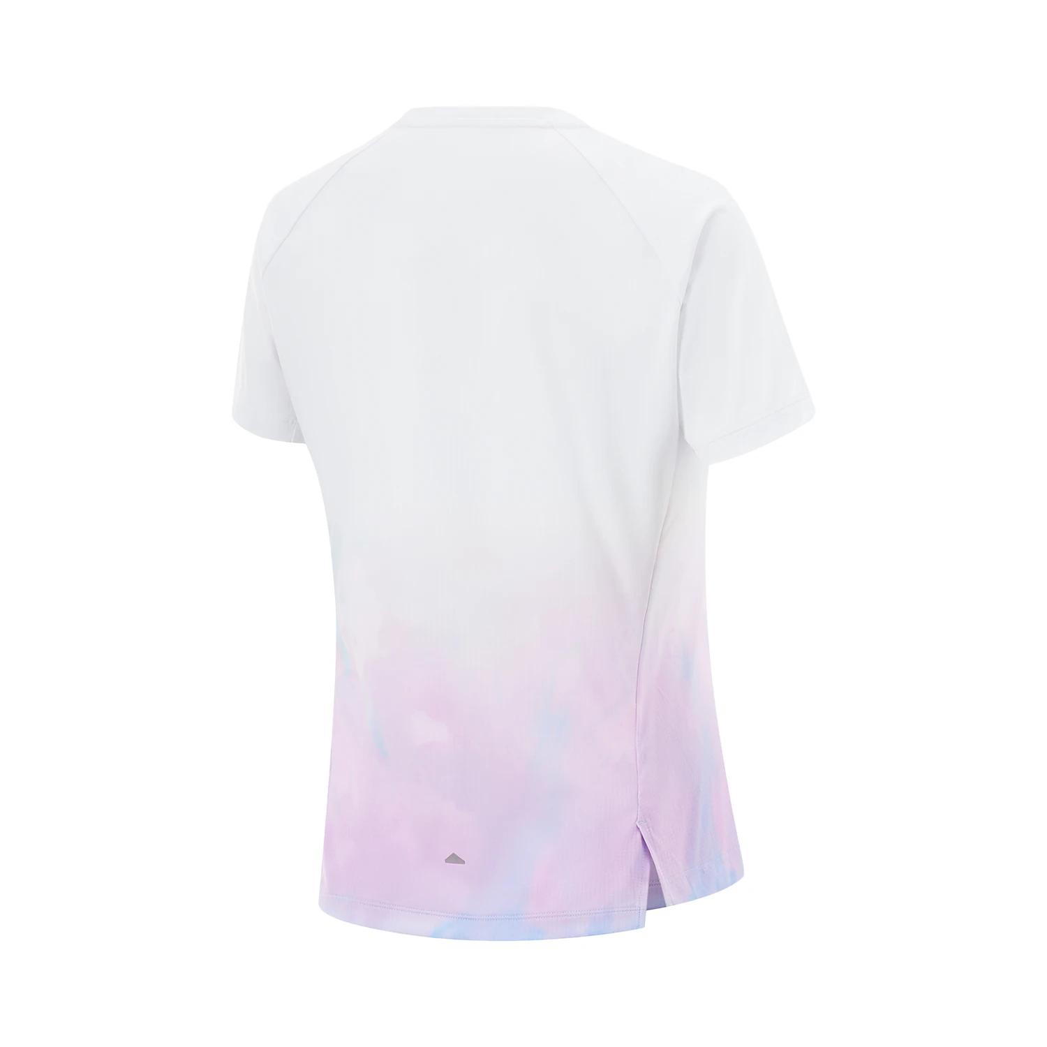 Li-Ning T-shirt de sport pour femme, coupe régulière, 100% polyester, respirant, réfléchissant, à ma