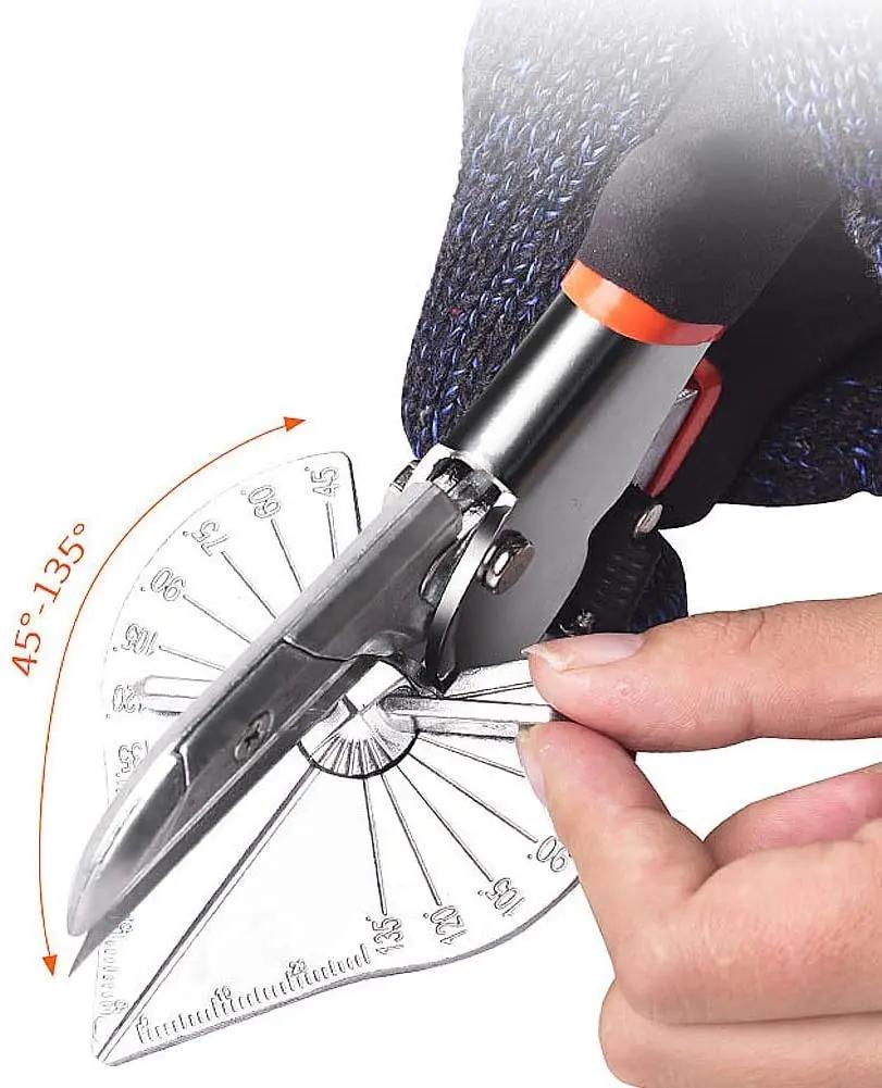 Ciseaux biseautés multi-angles, cisaille d'angle de 45 à 135 degrés, coupe-conduit de fil de revêtem
