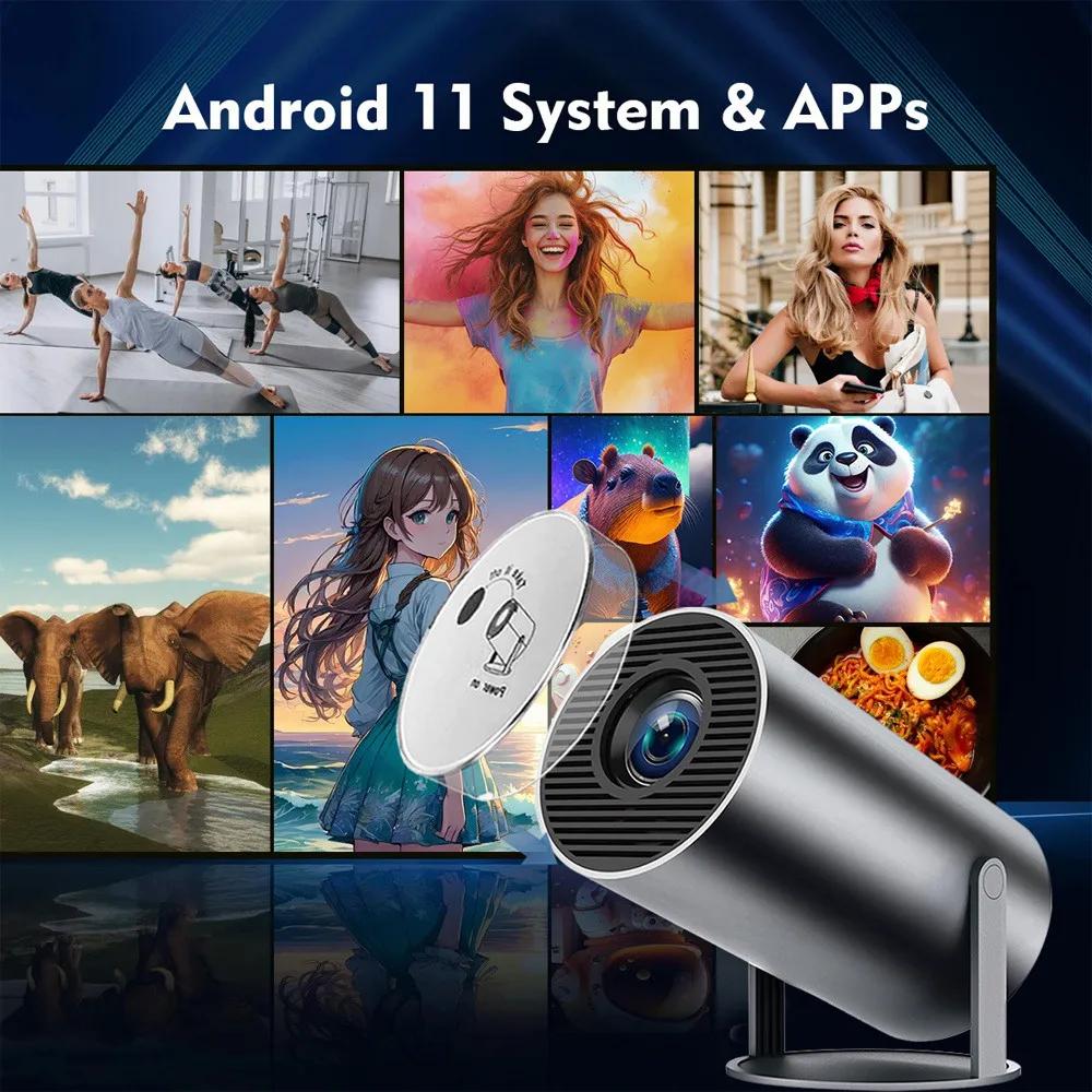 DITONG HY300 Plus HD projecteur portable 4K projetor Android LED vidéo Home cinéma téléphone mini Pr