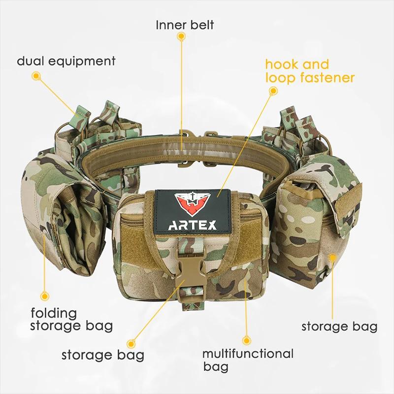 Ensembles de ceintures de combat en plein air, ceintures de service, ceinture utilitaire Airsoft pou