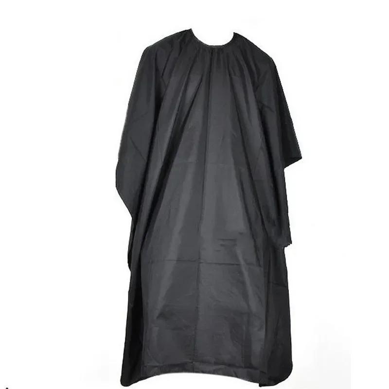 Cape de coiffure noire professionnelle pour Salon de coiffure, enveloppe en tissu pour barbier, robe