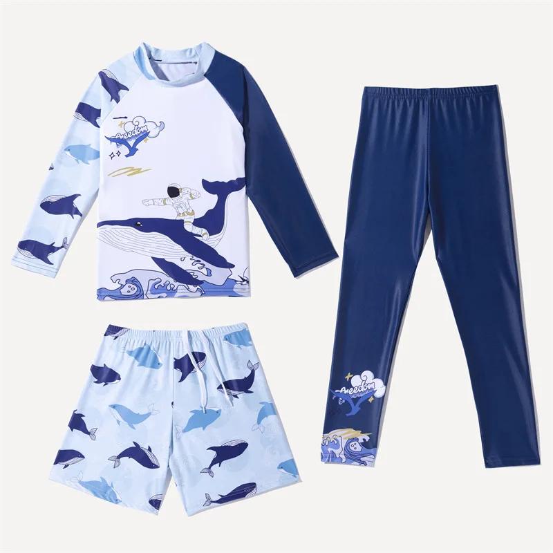 Lot de 3 maillots de bain pour enfants 2026 – Nouveauté coréenne, haute élasticité, séchage rapide, 